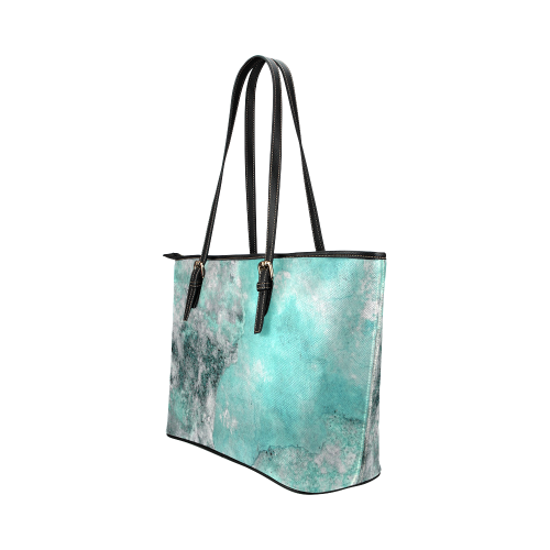 wallpaper2 Leather Tote Bag/Small (Model 1651)