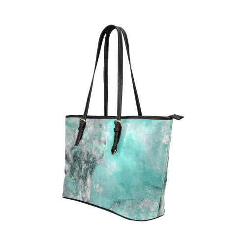 wallpaper2 Leather Tote Bag/Small (Model 1651)