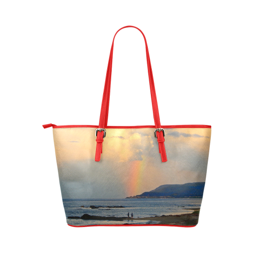 Rainbow Walk Leather Tote Bag/Small (Model 1651)