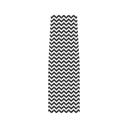 black and white small zigzag chevron Saddle Bag/Small (Model 1649) Full Customization