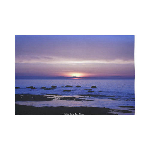 Blue and Purple Sunset Cotton Linen Wall Tapestry 90"x 60"