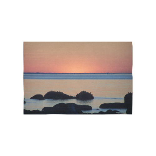Dusk on the Sea Cotton Linen Wall Tapestry 60"x 40"
