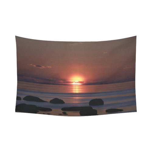 Shockwave Sunset Cotton Linen Wall Tapestry 90"x 60"