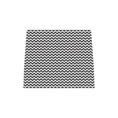 black and white small zigzag chevron Boston Handbag (Model 1621)