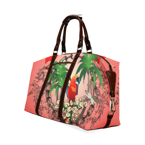 Funny parrot, tropical design Classic Travel Bag (Model 1643)