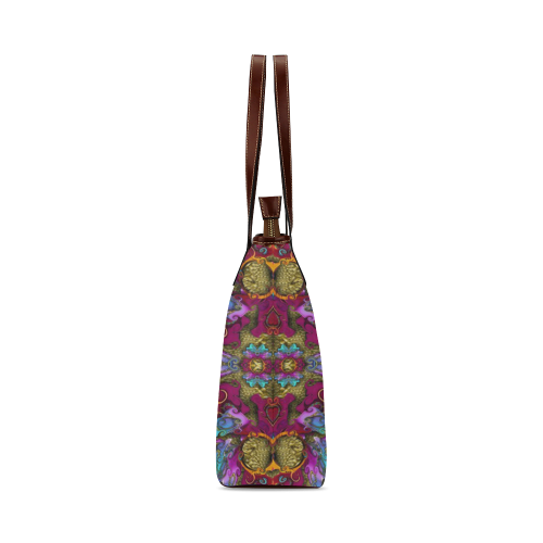 Fantasy rainbow flowers in a environment of calm Shoulder Tote Bag (Model 1646)