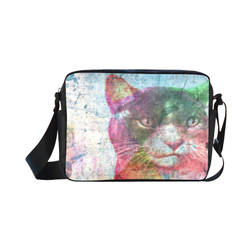 Cat Classic Cross-body Nylon Bags (Model 1632)