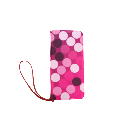 Pink Spots Women's Clutch Wallet (Model 1637)