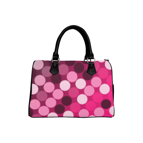 Pink Spots Boston Handbag (Model 1621)