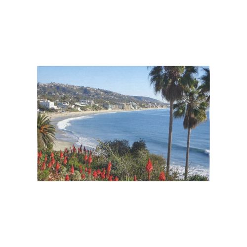 Travel-Laguna Beach Cotton Linen Wall Tapestry 60"x 40"