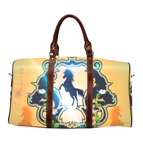 Horse silhouette Waterproof Travel Bag/Large (Model 1639)