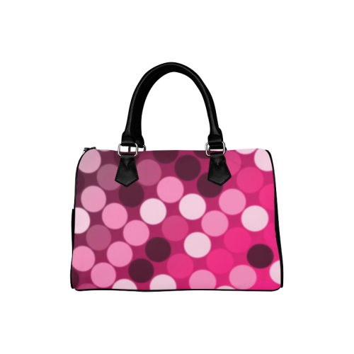 Pink Spots Boston Handbag (Model 1621)