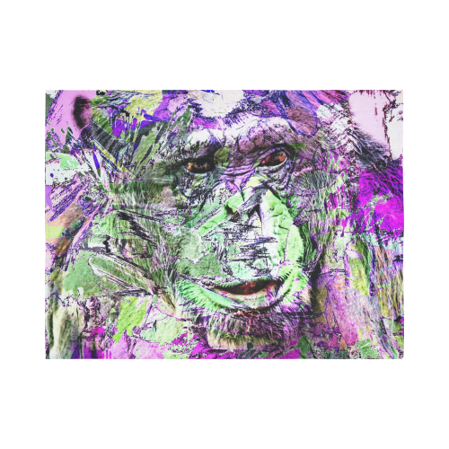 animal art studio 20516 Chimp Cotton Linen Wall Tapestry 80"x 60"