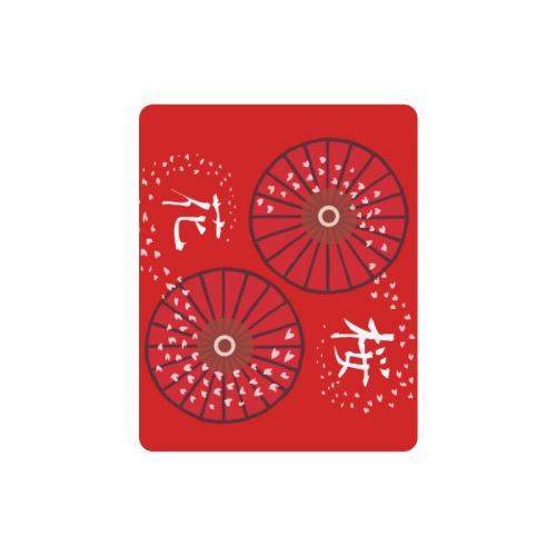Japanese Umbrella "Cherry Blossoms" Rectangle Mousepad