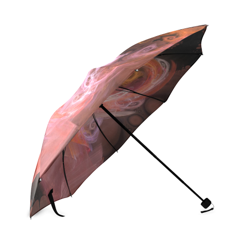 pink and orange abstract Foldable Umbrella (Model U01)
