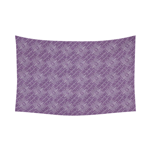 Lilac Jacuard Cotton Linen Wall Tapestry 90"x 60"