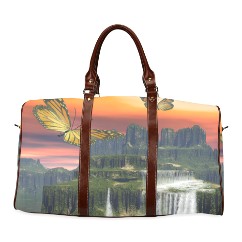 Fantasy world with butterflies Waterproof Travel Bag/Large (Model 1639)
