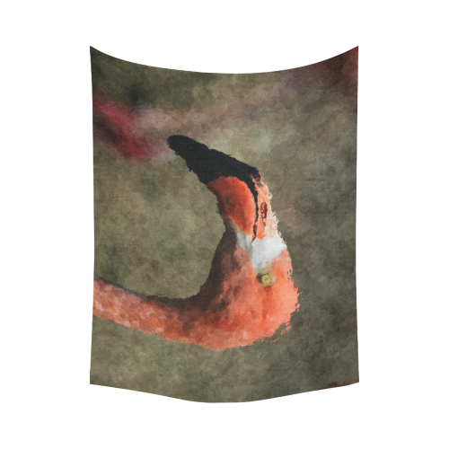 animal art studio 26516 flamingo Cotton Linen Wall Tapestry 80"x 60"