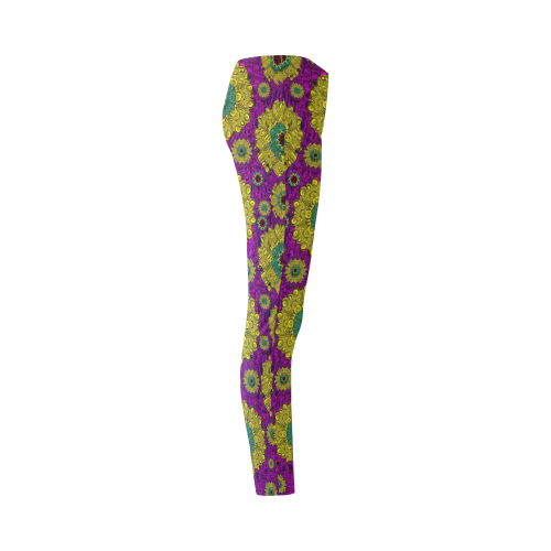 Sunroses mixed with stars in a moonlight serenad Cassandra Women's Leggings (Model L01)