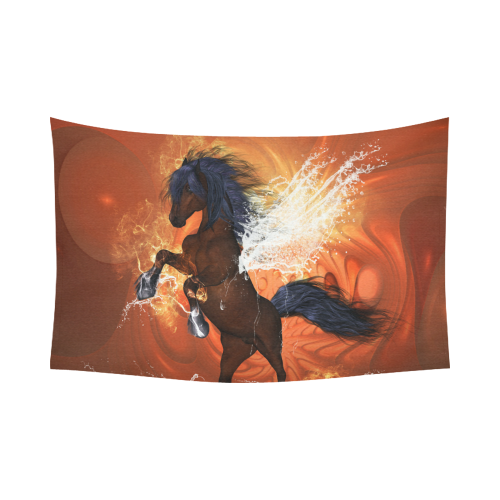 Wonderful horse with waterwings Cotton Linen Wall Tapestry 90"x 60"