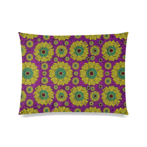 Sunroses mixed with stars in a moonlight serenad Custom Zippered Pillow Case 20"x26"(Twin Sides)