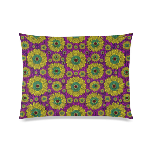 Sunroses mixed with stars in a moonlight serenad Custom Zippered Pillow Case 20"x26"(Twin Sides)