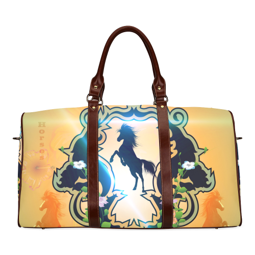 Horse silhouette Waterproof Travel Bag/Large (Model 1639)