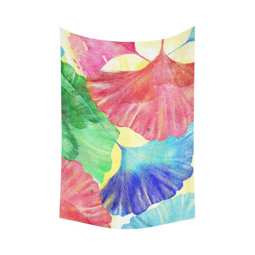 Ginkgo Leaves Cotton Linen Wall Tapestry 90"x 60"