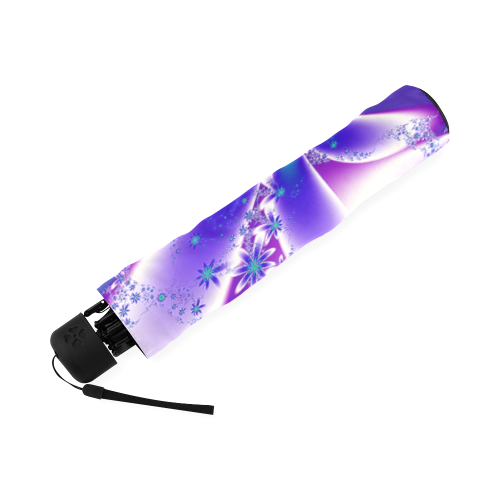 Purple Flowers Pattern Umbrella Foldable Umbrella (Model U01)