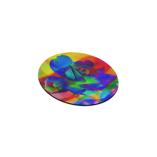 Psychedelic Rose Round Coaster