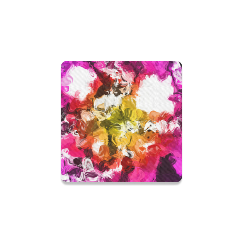 Colorful mess Square Coaster