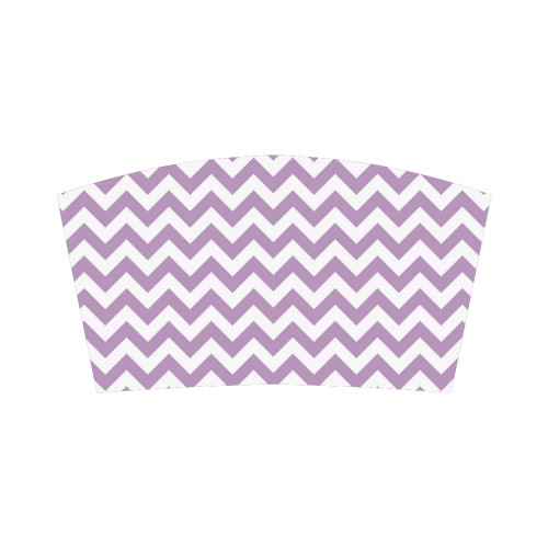 Purple Lilac and white zigzag chevron Bandeau Top