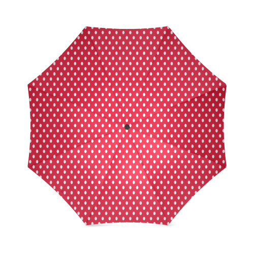 Red With White Dots Foldable Umbrella (Model U01)