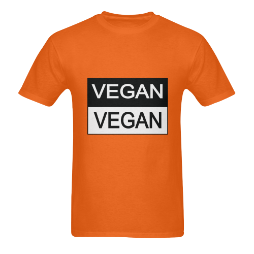 Vegan Black and White Men's T-Shirt in USA Size (Two Sides Printing)