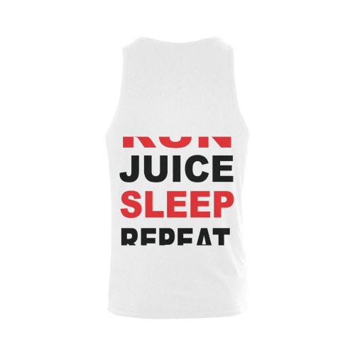 Run Juice Sleep Repeat Plus-size Men's Shoulder-Free Tank Top (Model T33)
