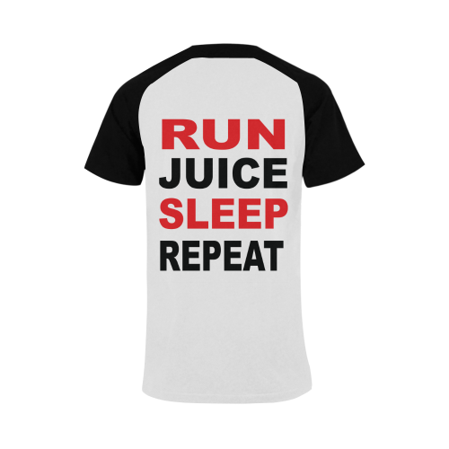 Run Juice Sleep Repeat Men's Raglan T-shirt (USA Size) (Model T11)