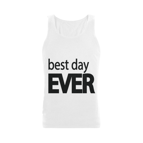 Best Day Ever Plus-size Men's Shoulder-Free Tank Top (Model T33)