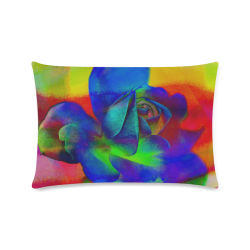 Psychedelic Rose Custom Rectangle Pillow Case 16"x24" (one side)