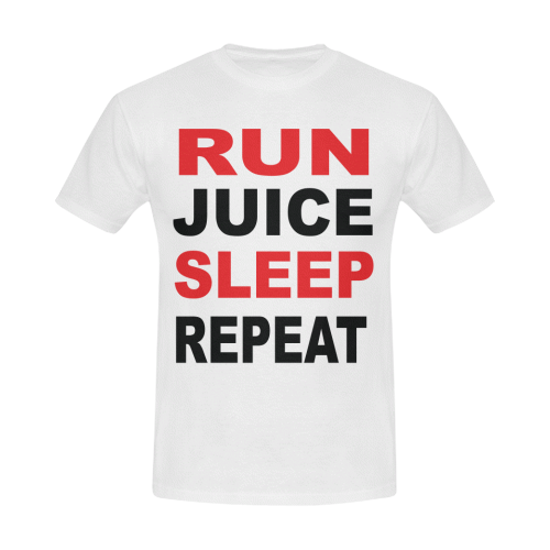 Run Juice Sleep Repeat Men's Slim Fit T-shirt (Model T13)