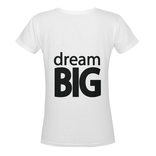 Dream Big Women's Deep V-neck T-shirt (Model T19)