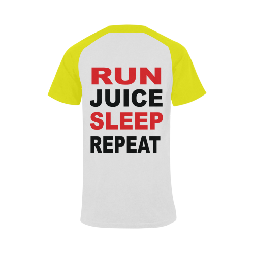 Run Juice Sleep Repeat Men's Raglan T-shirt (USA Size) (Model T11)