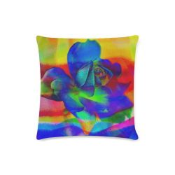 Psychedelic Rose Custom Zippered Pillow Case 16"x16" (one side)