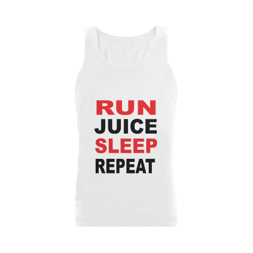 Run Juice Sleep Repeat Men's Shoulder-Free Tank Top (Model T33)