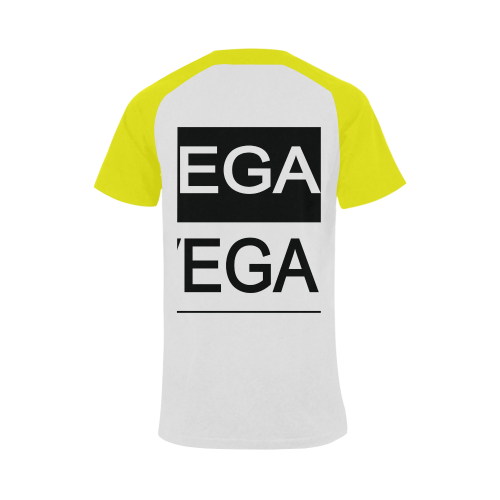 Vegan Black and White Men's Raglan T-shirt (USA Size) (Model T11)