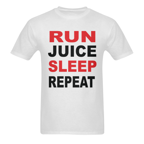 Run Juice Sleep Repeat Men's T-Shirt in USA Size (Two Sides Printing)