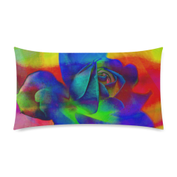 Psychedelic Rose Custom Rectangle Pillow Case 20"x36" (one side)