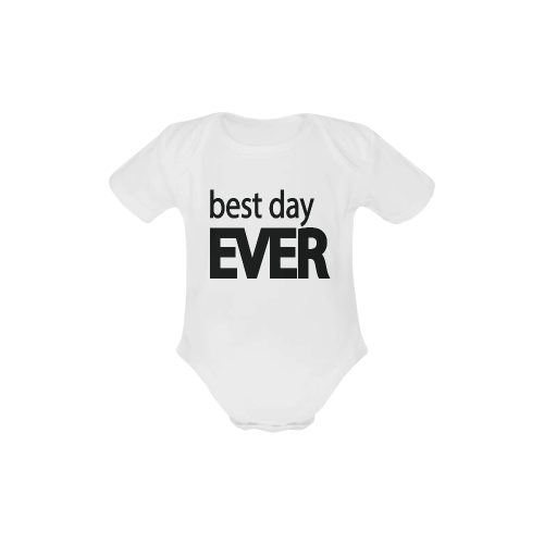 Best Day Ever Baby Powder Organic Short Sleeve One Piece (Model T28)