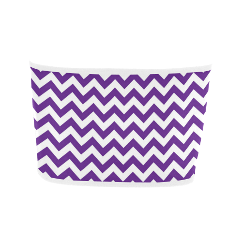 Royal Purple and white zigzag chevron Bandeau Top