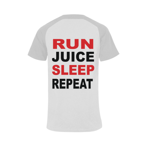 Run Juice Sleep Repeat Men's Raglan T-shirt Big Size (USA Size) (Model T11)