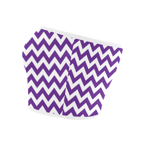 Royal Purple and white zigzag chevron Bandeau Top